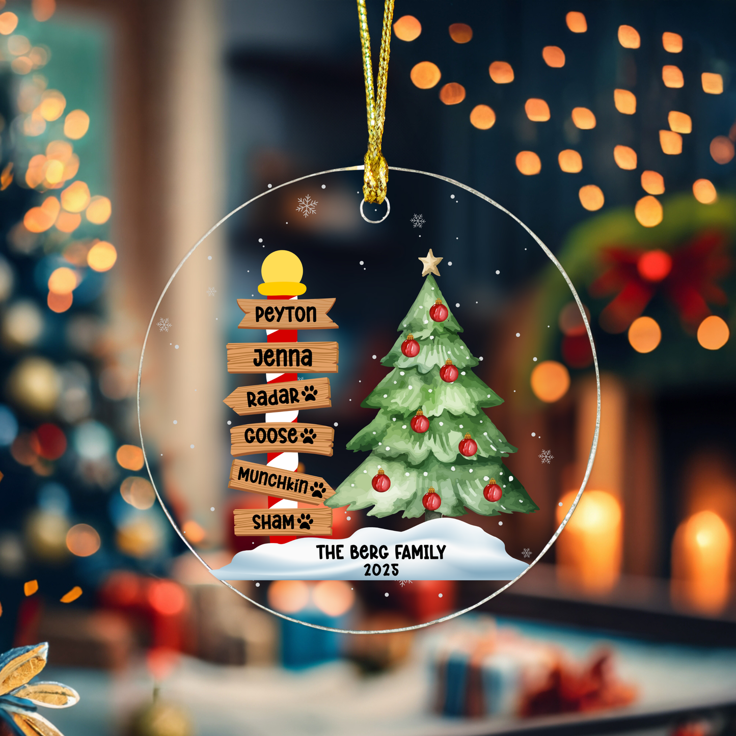 Custom North Pole Ornament