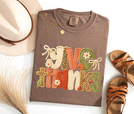 Give Thanks Tee- Adult- 2 Colors