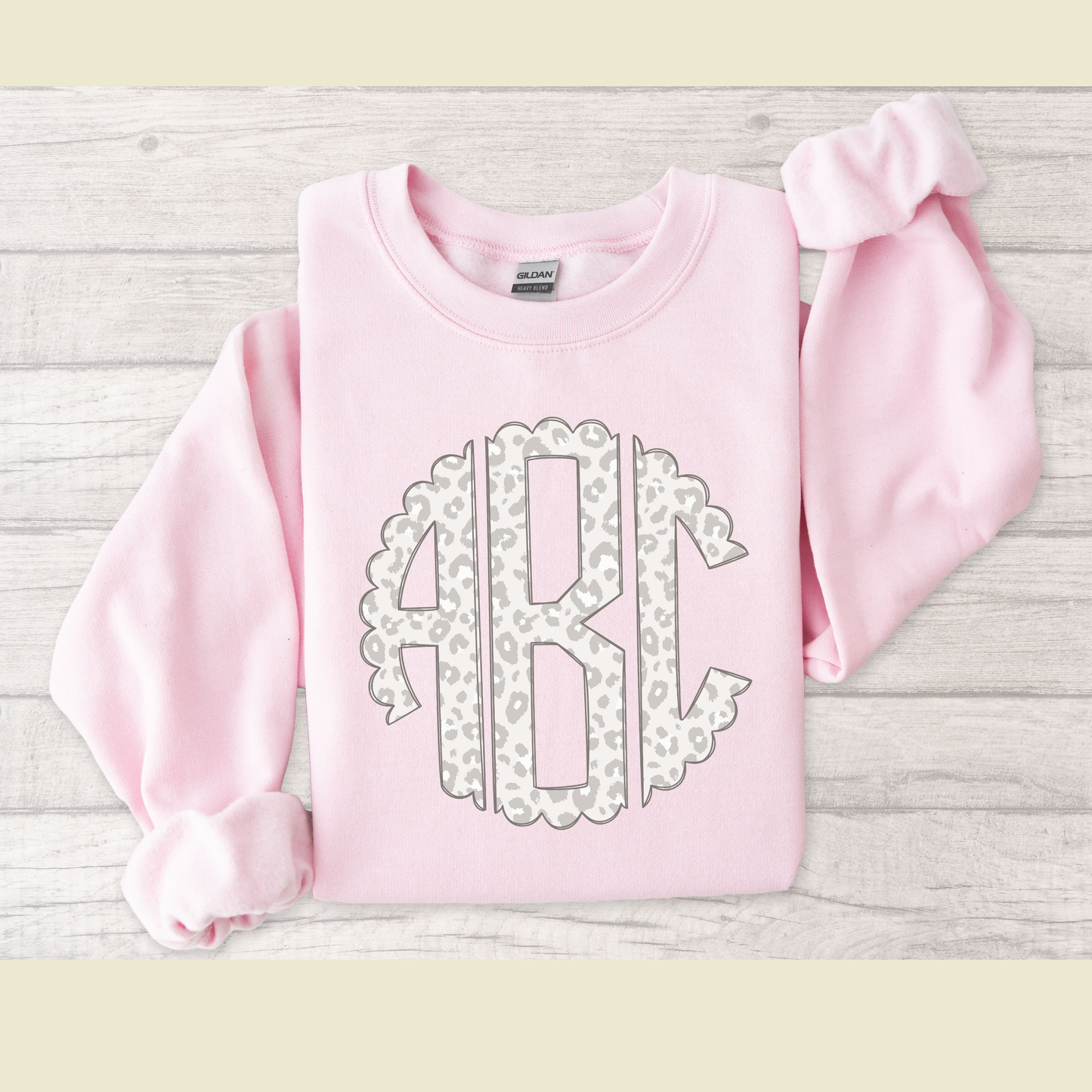 Grey Leopard Sweatshirt- 2 Colors- CUSTOM