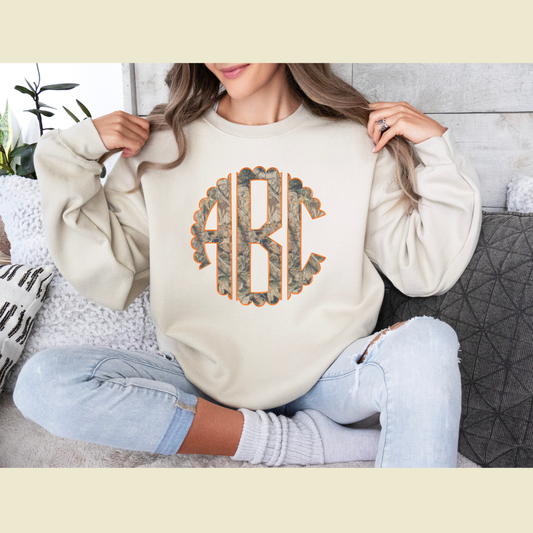 Real Tree Monogram Sweatshirt- CUSTOM